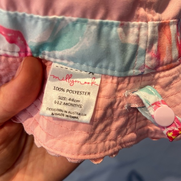 EUC/Like New - Millymook Baby Bucket / Sun Hat - Reversible (0-12 months) - Picture 5 of 8